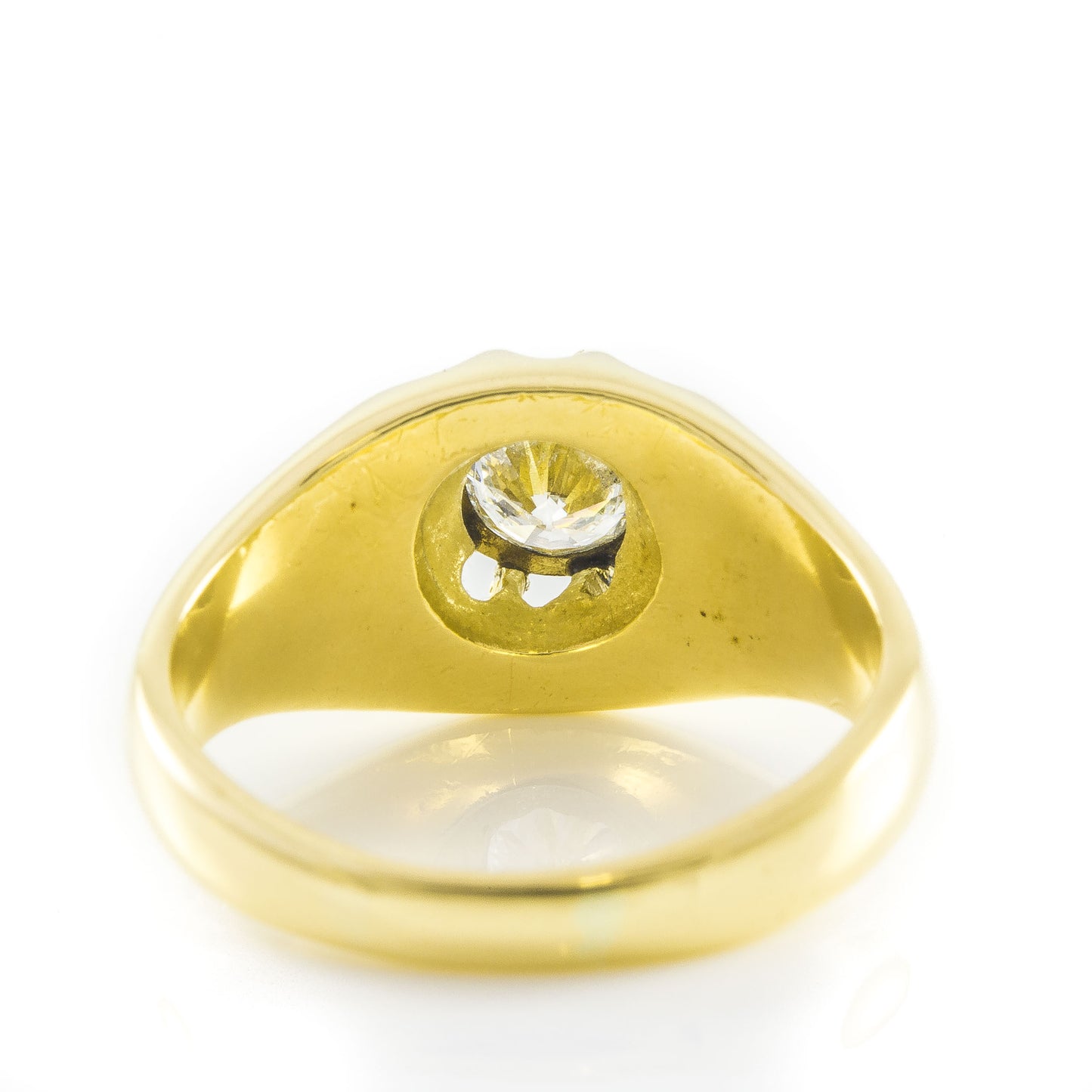 Gents Vintage Diamond Ring, 18ct yellow Gold