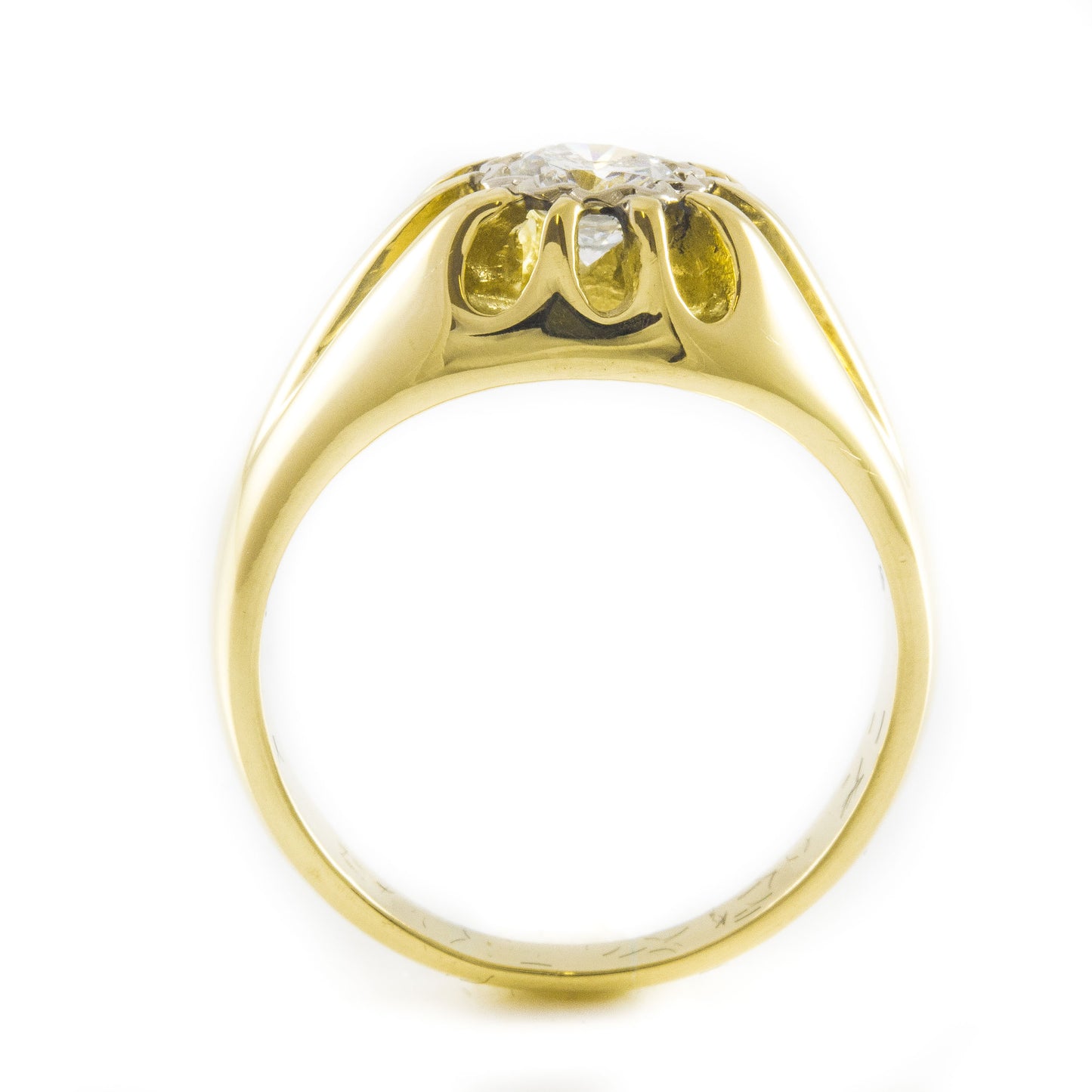 Gents Vintage Diamond Ring, 18ct yellow Gold