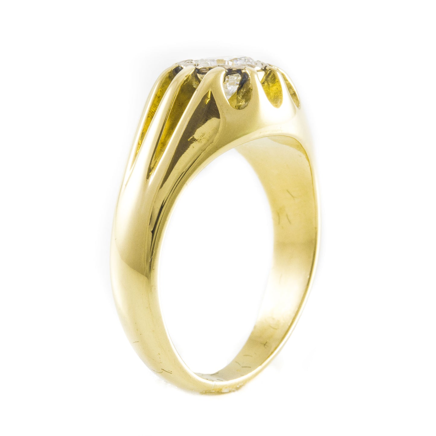Gents Vintage Diamond Ring, 18ct yellow Gold