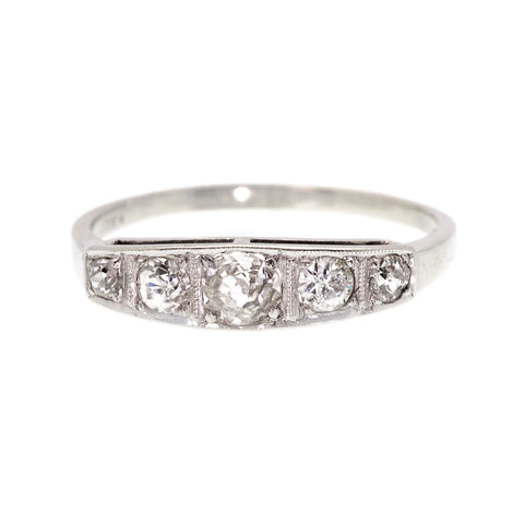 Edwardian Diamond 5 Stone Ring