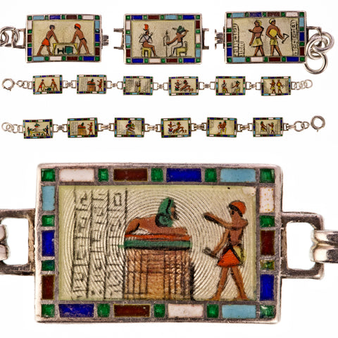 Art Deco Egyptian Revival Bracelets