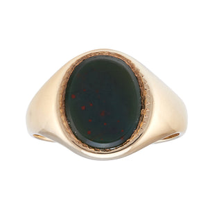 *NEW* Gents Bloodstone Signet Ring, 18ct yellow Gold