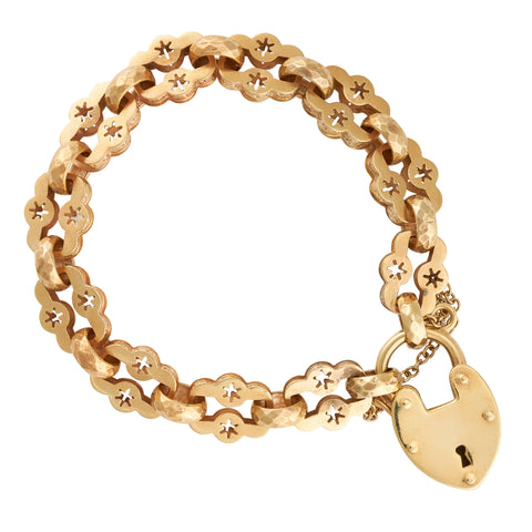 Victorian 9ct yellow Gold fancy link Bracelet