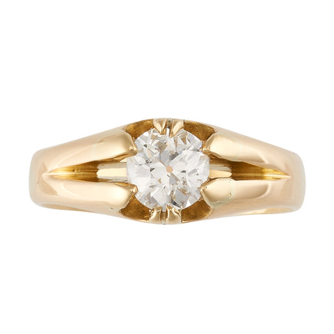 *NEW* Edwardian Gents Diamond Solitaire Ring, 18ct yellow Gold