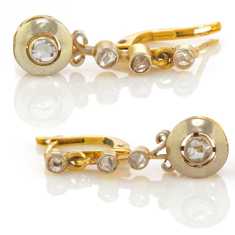 Art Deco  diamond drop earrings